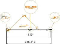 Cezares Eco Душевая дверь складная 80,5x195h см, стекло прозрачное 6 мм, цвет: хром ECO-O-BS-12-80-C-Cr