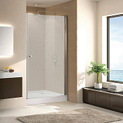 Cezares Eco Душевая дверь распашная 90,5x190h см, стекло рифленное 6 мм, цвет: хром ECO-O-B-1-90-P-Cr