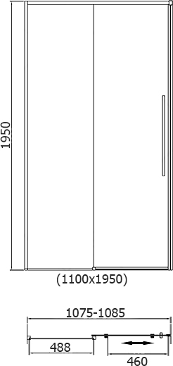 Душевая дверь в нишу RGW SV-12-B 110х195 32321211-14