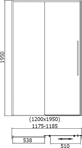 Душевая дверь в нишу RGW SV-12-B 120х195 32321212-14
