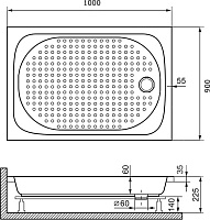 Поддон для душа RGW Acrylic Lux/TN 100x90 16180290-21
