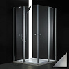 Cezares Elena Душевой уголок 120x120x195h см, стекло рифленное 6 мм, цвет: хром ELENA-W-A-22-120-P-Cr