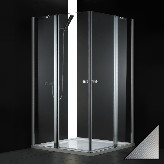 Cezares Elena Душевой уголок 120x120x195h см, стекло рифленное 6 мм, цвет: хром ELENA-W-A-22-120-P-Cr