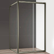Cezares Giubileo Душевой уголок 121x90x195h см, стекло прозрачное 6 мм, цвет: бронза брашированная GIUBILEO-AH-1-120/90-SCORREVOLE-C-Br