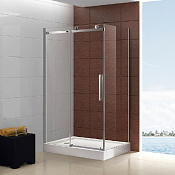 Cezares Stylus-M Душевой уголок 121x80x195h см, стекло прозрачное 8 мм, цвет: хром STYLUS-O-M-AH-1-120/80-C-Cr