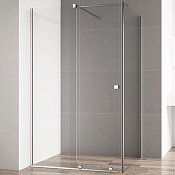 Cezares Stream Душевой уголок 122,5x90x195h см, стекло прозрачное 8 мм, цвет: хром STREAM-AH-1-120/90-C-Cr