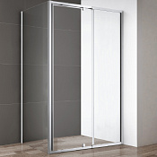 Cezares Variante Душевой уголок 120-130x80x195h см, стекло прозрачное 6 мм, цвет: хром VARIANTE-AH-1-120/130-80-C-Cr