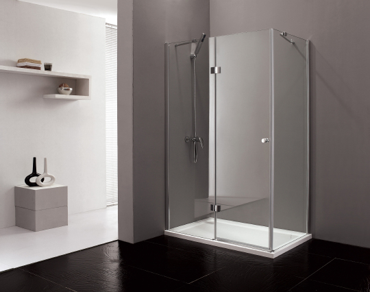 Cezares Verona Душевой уголок левый 100x80x195h см, стекло рифленное 6 мм, цвет: хром VERONA-W-AH-1-100/80-P-Cr-L