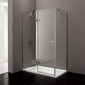 Cezares Verona Душевой уголок левый 100x80x195h см, стекло рифленное 6 мм, цвет: хром VERONA-W-AH-1-100/80-P-Cr-L
