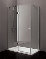 Cezares Verona Душевой уголок левый 100x80x195h см, стекло рифленное 6 мм, цвет: хром VERONA-W-AH-1-100/80-P-Cr-L