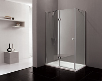Cezares Verona Душевой уголок левый 100x80x195h см, стекло рифленное 6 мм, цвет: хром VERONA-W-AH-1-100/80-P-Cr-L