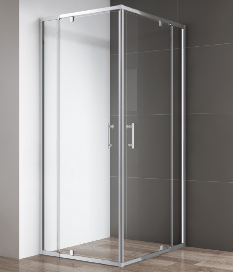 Cezares Variante Душевой уголок 80-90x80-90x195h см, стекло прозрачное 6 мм, цвет: хром VARIANTE-A/AH-2-80/90-C-Cr