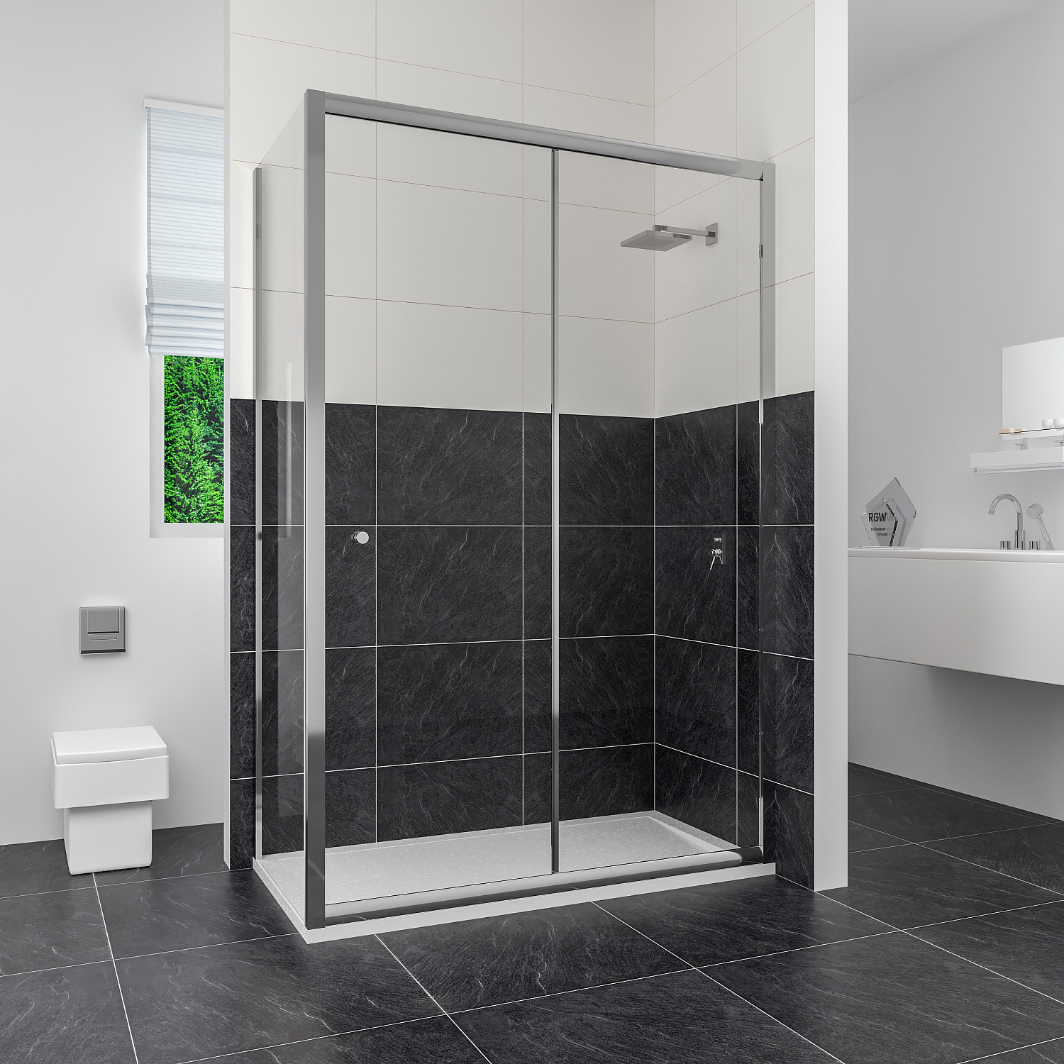 Душевой уголок RGW Classic CL-45 (960-1010)x700x1850 профиль хром 04094507-11