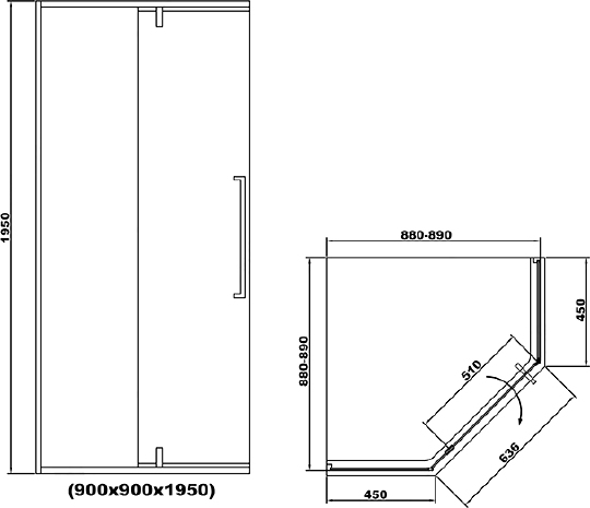 Душевой уголок RGW SV-81 90х90 32328199-11