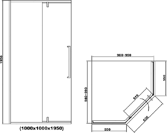 Душевой уголок RGW SV-81 100х100 32328100-11
