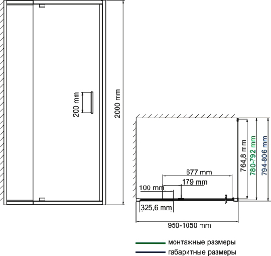Душевой уголок Wasserkraft Berkel  100x80 см 48P17