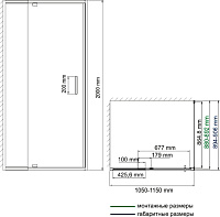 Душевой уголок Wasserkraft Berkel  110x90 см 48P15