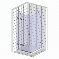 Душевой уголок Wasserkraft Aller 10H10LB black matt, 120x100 см 10H10LBLACK MATT