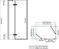 Душевой уголок Wasserkraft Aller 10H10LB black matt, 120x100 см 10H10LBLACK MATT
