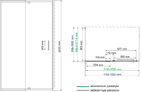 Душевой уголок Wasserkraft Berkel  120x100 см 48P10