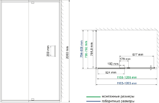 Душевой уголок Wasserkraft Berkel  120x80 см 48P06