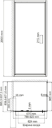 Душевой уголок Wasserkraft Salm  80x90 см 27I28