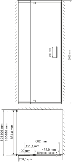 Душевой уголок Wasserkraft Berkel  85x90 см 48P28