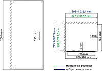 Душевой уголок Wasserkraft Salm  90x80 см 27I20