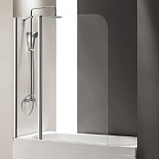 Cezares Eco Шторка на ванну 121,5x140h см, прозрачное стекло 6 мм, цвет: хром ECO-O-V-11-120/140-C-Cr