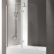 Cezares Eco Шторка на ванну 121,5x140h см, прозрачное стекло 6 мм, цвет: хром ECO-O-V-21-120/140-C-Cr