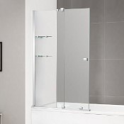 Cezares Stream Шторка на ванну 90x150h см, прозрачное стекло 8 мм, цвет: хром STREAM-VFS-11-90/150-C-Cr