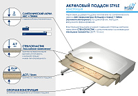 RGW Acryl Душевой поддон 80х100, акриловый, цвет белый 16180280-11