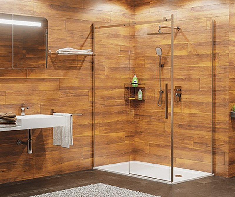 Wasserkraft Berkel Обратная панель 100х200h, профиль хром, стекло прозрачное 48P10-RP100