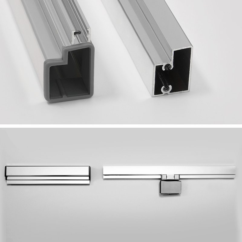 Wasserkraft Berkel Обратная панель 100х200h, профиль хром, стекло прозрачное 48P10-RP100