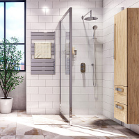 Wasserkraft Berkel Обратная панель 100х200h, профиль хром, стекло прозрачное 48P10-RP100