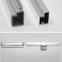 Wasserkraft Berkel Обратная панель 100х200h, профиль хром, стекло прозрачное 48P10-RP100