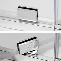 Wasserkraft Berkel Обратная панель 100х200h, профиль хром, стекло прозрачное 48P10-RP100