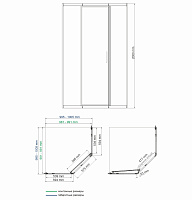 Wasserkraft Naab Душевой уголок, профиль хром 86S38