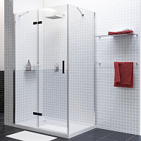 Wasserkraft Aller Душевой уголок 120х200h, профиль комбинир. покрытие, стекло прозр. 10H10LBLACK