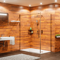 Wasserkraft Alme Душевой уголок 120х200h, профиль хром, стекло прозрачное 15R07