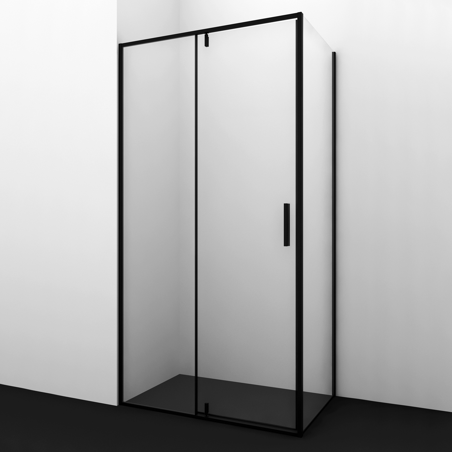 Wasserkraft Elbe Душевой уголок 90х200h, профиль черный матовый, стекло прозрачное 74P18