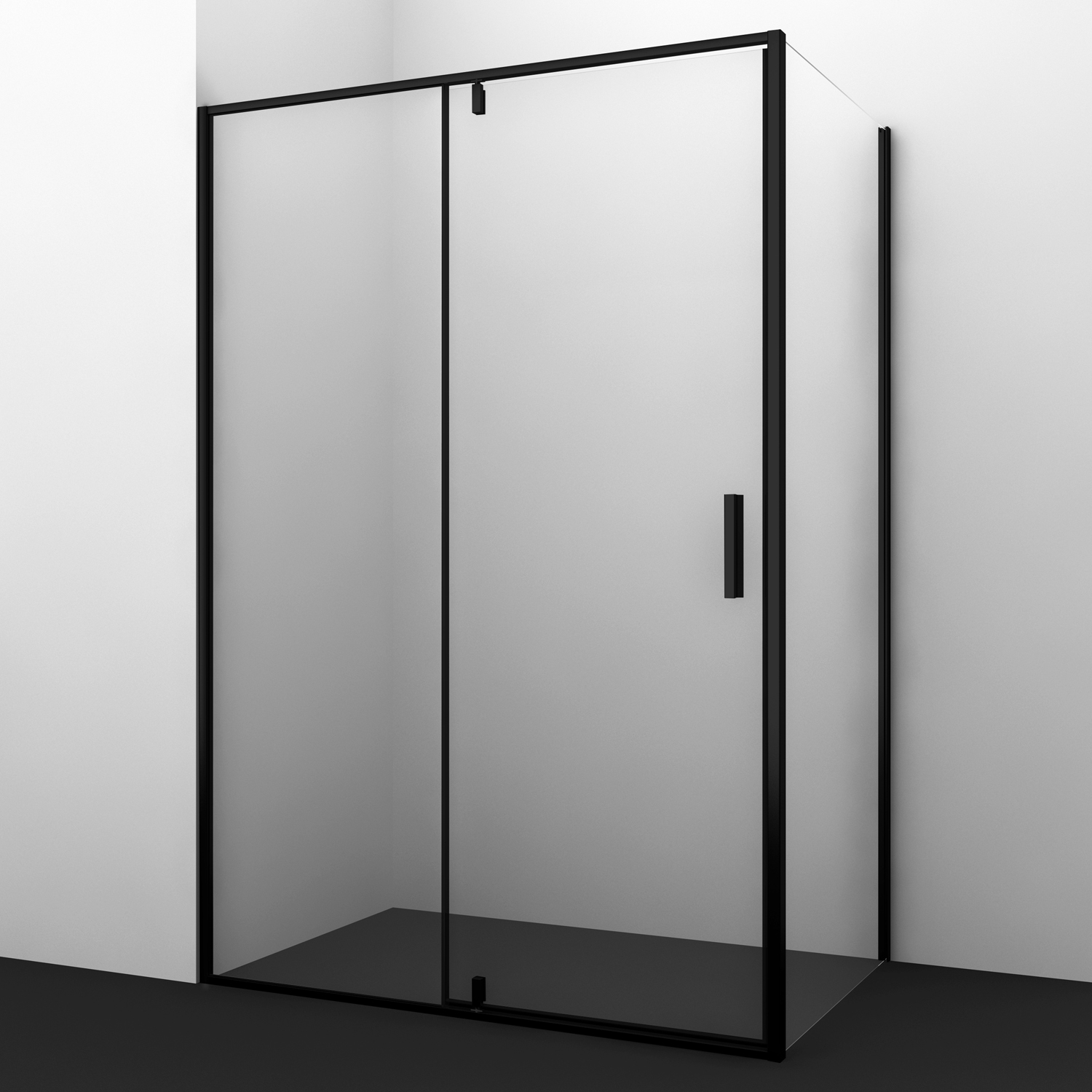Wasserkraft Elbe Душевой уголок 100х200h, профиль черный матовый, стекло прозрачное 74P17