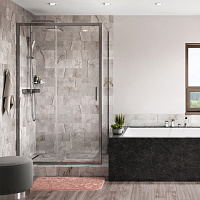 Wasserkraft Main Душевой уголок 110х200h, профиль хром глянцевый, стекло прозрачное 41S14