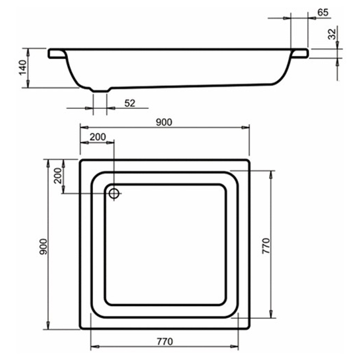 Поддон для душа Kaldewei Sanidusch 396 331100010001