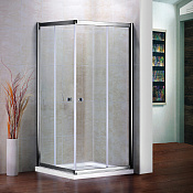 Cezares Pratico Душевой уголок 99x100x185h см, стекло прозрачное 5 мм, цвет: хром PRATICO-A-2-100-C-Cr