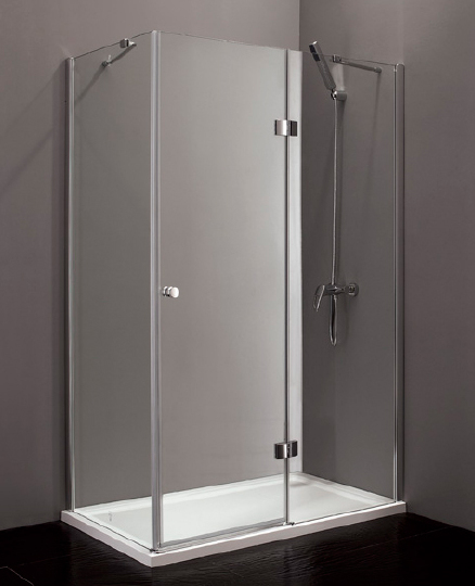 Cezares Verona Душевой уголок правый 100x80x195h см, стекло рифленное 6 мм, цвет: хром VERONA-W-AH-1-100/80-P-Cr-R