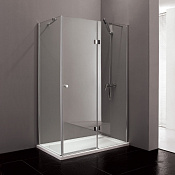 Cezares Verona Душевой уголок правый 100x80x195h см, стекло рифленное 6 мм, цвет: хром VERONA-W-AH-1-100/80-P-Cr-R