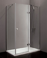 Cezares Verona Душевой уголок правый 100x80x195h см, стекло рифленное 6 мм, цвет: хром VERONA-W-AH-1-100/80-P-Cr-R
