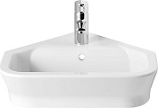 Roca Gap Раковина подвесная 48х48 см, угловая, с переливом, без д/к, цвет: белый глянцевый 32747R000