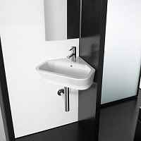 Roca Gap Раковина подвесная 48х48 см, угловая, с переливом, без д/к, цвет: белый глянцевый 32747R000